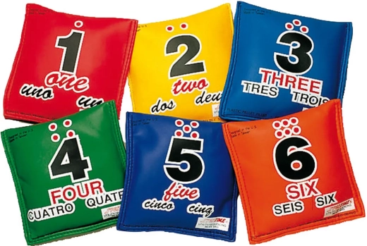 Set of 6 Utility Sequencing Bean Bags