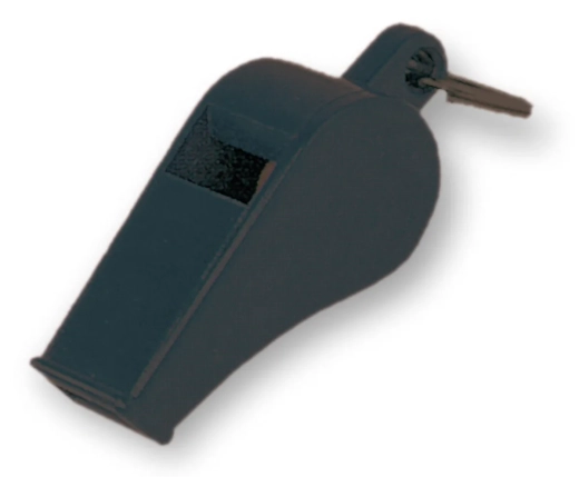 Set of 12 Black Whistles