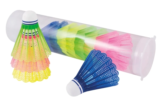 Tube of 12 Colored Shuttlecocks