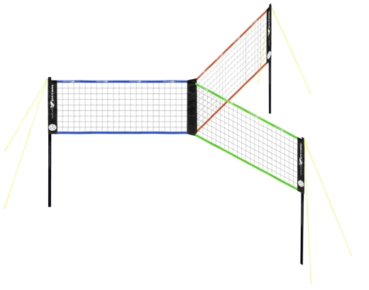 TriBall Fun 3-Way Volleyball Net System