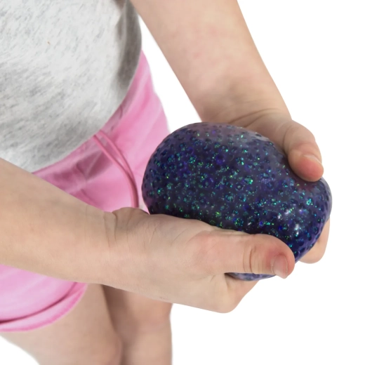 Set of 12 Glitter Bead Squishy Balls