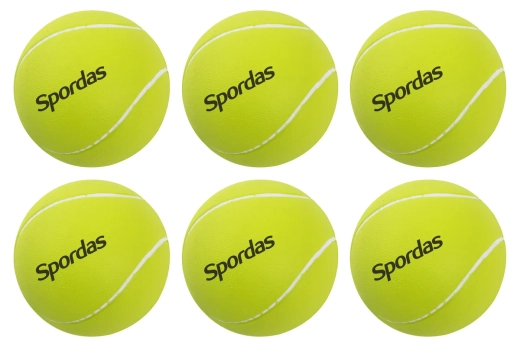 Set of 6 High Density Foam Tennis Balls