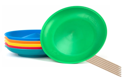 Set of 6 Circus JOJO Xtra Strong Juggling Plates with Sticks
