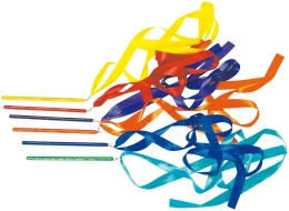 Set of 6 Rainbow Ribbon Wands