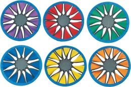 Set of 6 Color Twist Frisbees