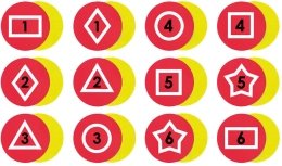 Set of 12 Memory Relay Poly Spots