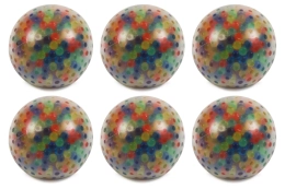 Set van 6 knijpballen met waterparels